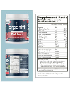 Organifi Jugo Rojo - Polvo Energético 283.5g - Sin Cafeína 2
