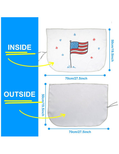 Sombrilla Solar para Ventanas de Auto LoyaGour 70x50cm