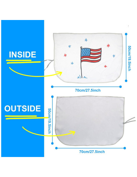 Sombrilla Solar para Ventanas de Auto LoyaGour 70x50cm