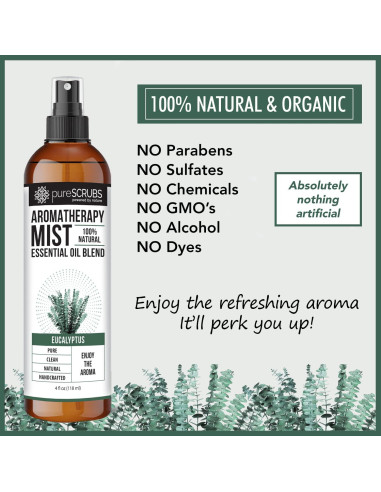 Spray de Aromaterapia Eucalipto 118ml pureSCRUBS Natural