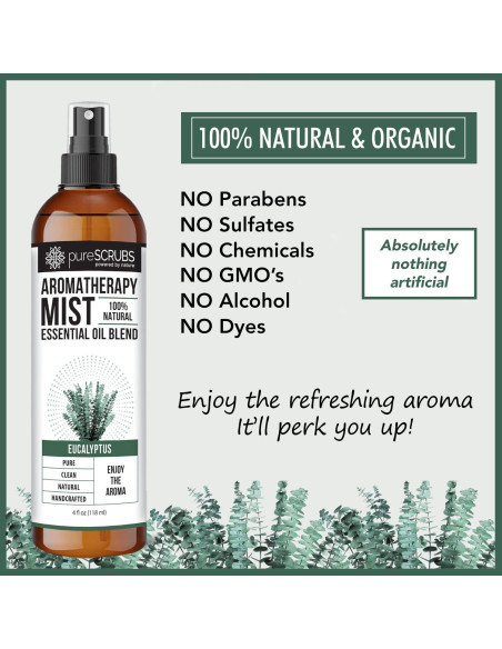 Spray de Aromaterapia Eucalipto 118ml pureSCRUBS Natural Spray de Aromaterapia Eucalipto 118ml pureSCRUBS Natural