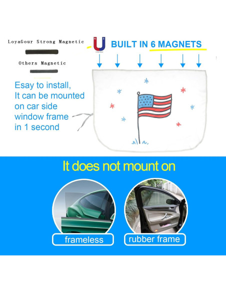 Sombrilla Solar para Ventanas de Auto LoyaGour 70x50cm