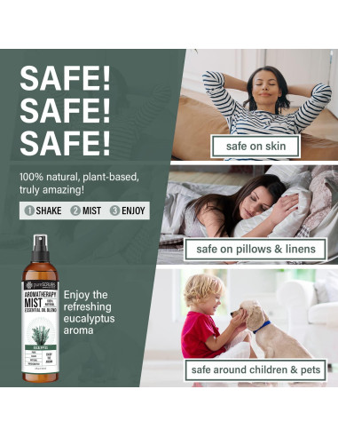 Spray de Aromaterapia Eucalipto 118ml pureSCRUBS Natural