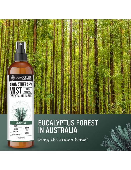 Spray de Aromaterapia Eucalipto 118ml pureSCRUBS Natural Spray de Aromaterapia Eucalipto 118ml pureSCRUBS Natural