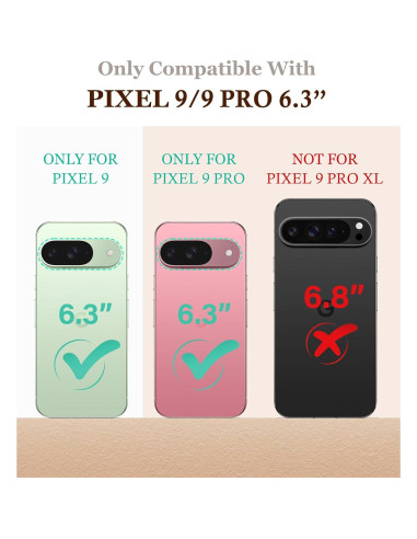 Funda de TPU clara para Google Pixel 9/9 Pro 5G - Floral Azul