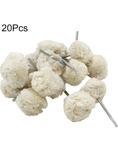 20 Ruedas de Pulido Algodón LDEXIN 25mm Eje 2.35mm