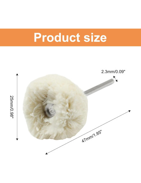 20 Ruedas de Pulido Algodón LDEXIN 25mm Eje 2.35mm