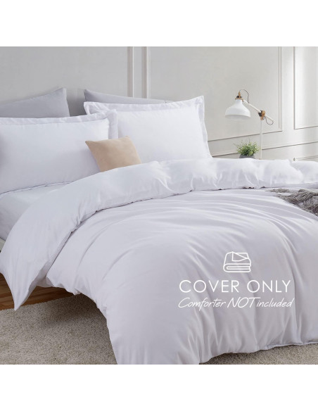 Conjunto de Funda de Edredón Twin Hearth & Harbor Blanco 2 Piezas