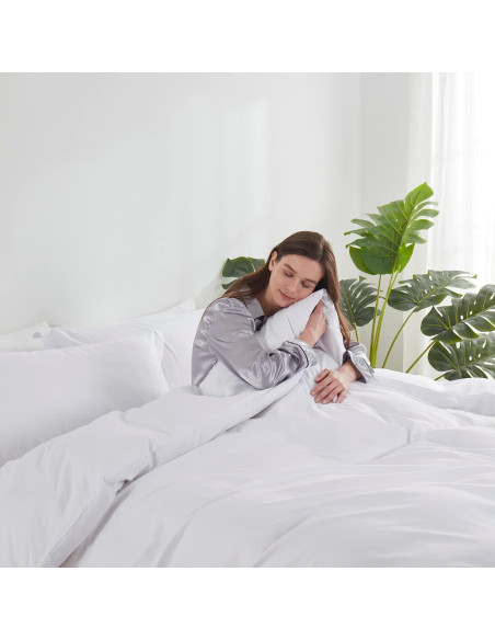 Conjunto de Funda de Edredón Twin Hearth & Harbor Blanco 2 Piezas