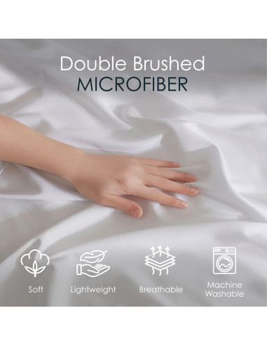 Conjunto de Funda de Edredón Twin Hearth & Harbor Blanco 2 Piezas