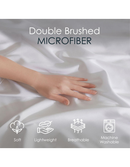 Conjunto de Funda de Edredón Twin Hearth & Harbor Blanco 2 Piezas