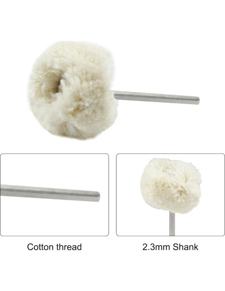 20 Ruedas de Pulido Algodón LDEXIN 25mm Eje 2.35mm