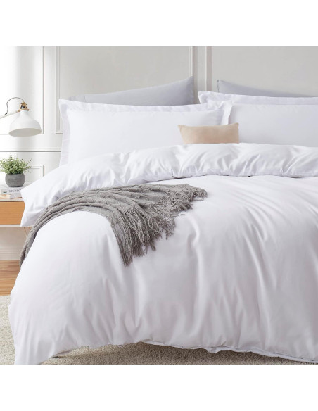 Conjunto de Funda de Edredón Twin Hearth & Harbor Blanco 2 Piezas