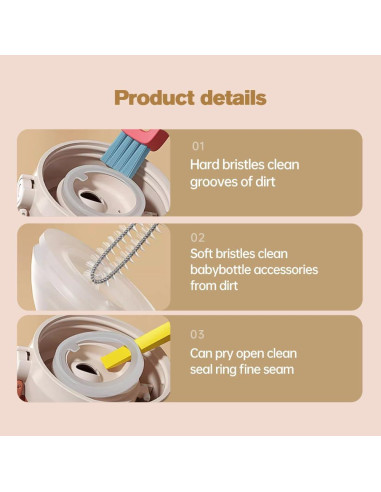 Cepillo de Limpieza 3 en 1 Cecurpo para Tapas de Tazas - 3PCS