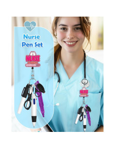 Conjunto de bolígrafos de enfermera Plifal - 5 piezas, negro 2