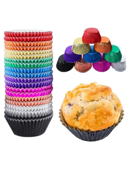 Forros de Cupcake Hadoife - 500 Piezas de Papel Colorido