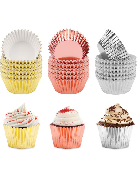 Forros de Cupcake Hadoife - 500 Piezas de Papel Colorido