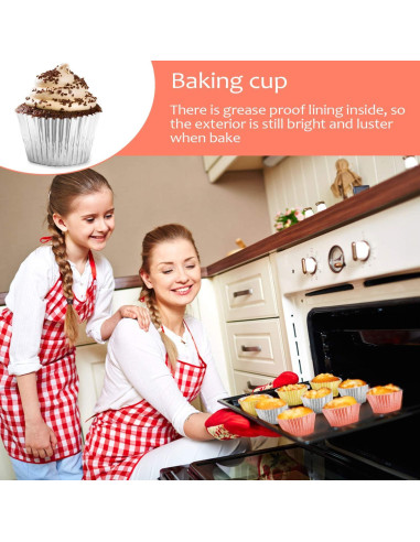 Forros de Cupcake Hadoife - 500 Piezas de Papel Colorido