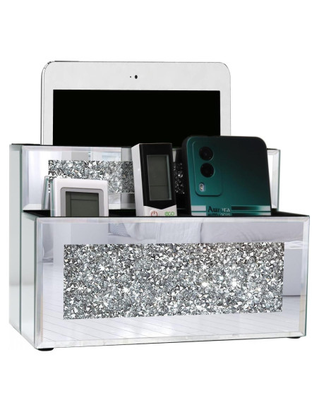 Soporte de Control Remoto Espejado GOTHICO 4 Compartimentos 23.1x15.5 cm