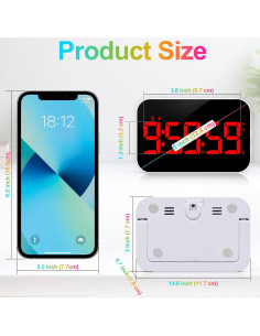 Temporizador de Cocina Digital Tilstongy Rojo LED Magnético 2