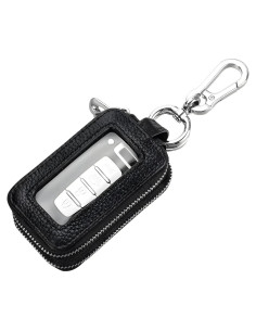 Funda de Llave de Coche BELOMI de Cuero Genuino Negra