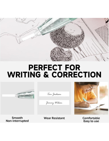 Cinta Correctora Retráctil CINBOS CS-25 Blanca con 2 Recargas