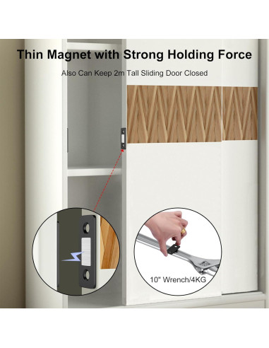Cierre Magnético Jiayi 4 Paquete Ultra Fino para Gabinetes