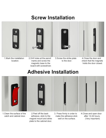 Cierre Magnético Jiayi 4 Paquete Ultra Fino para Gabinetes