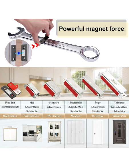 Cierre Magnético Jiayi 4 Paquete Ultra Fino para Gabinetes