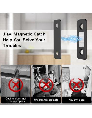 Cierre Magnético Jiayi 4 Paquete Ultra Fino para Gabinetes