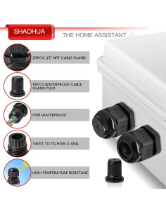 Kit 30PCS Conectores de Cable IP68 SHAOHUA 1/2" NPT 2