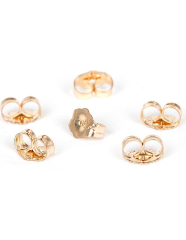Respaldos de Aretes de Oro 14K ERT - 6 Piezas Hipoalergénicas