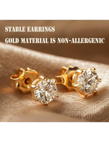 Respaldos de Aretes de Oro 14K ERT - 6 Piezas Hipoalergénicas