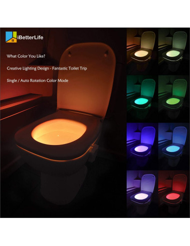 Luz Nocturna de Inodoro iBetterLife con Sensor de Movimiento 2P