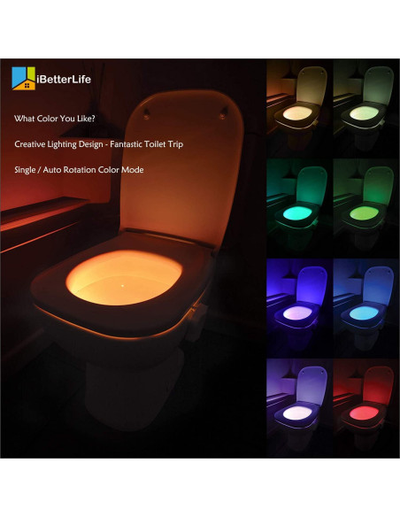 Luz Nocturna de Inodoro iBetterLife con Sensor de Movimiento 2P