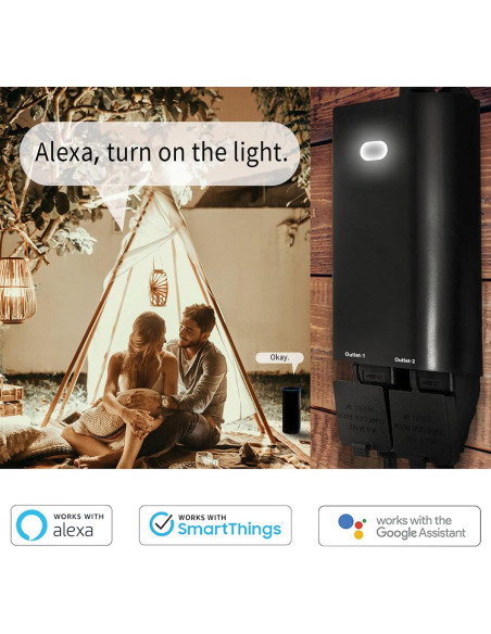 Enchufe Inteligente Doble EVA LOGIK ZW97 Impermeable Z-Wave