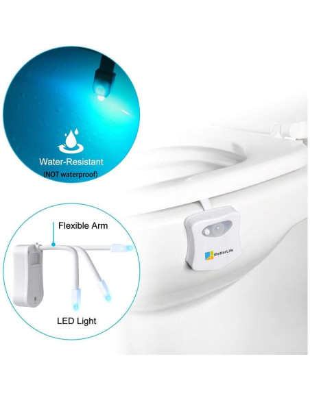 Luz Nocturna de Inodoro iBetterLife con Sensor de Movimiento 2P