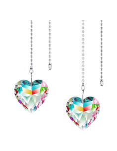 Cadenas de Extensión para Ventilador de Techo Hyamass - 2 Piezas con Colgante de Cristal