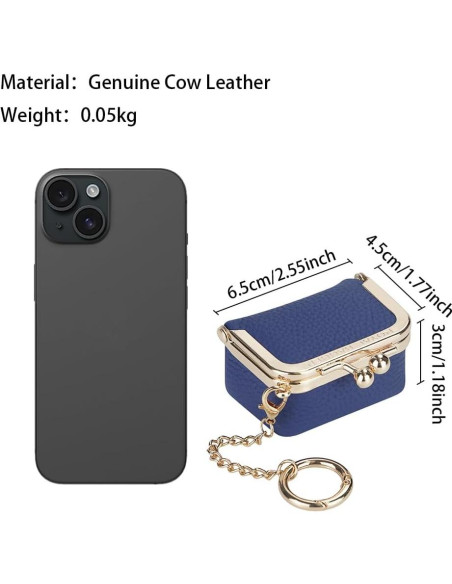 Caja de Joyería Mini Royal Bagger de Cuero Genuino Negra