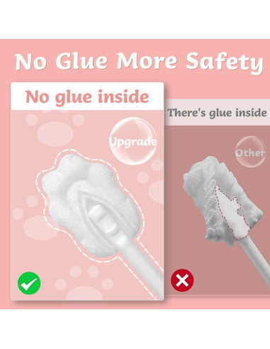 60 Limpiadores de Lengua y 1 Cepillo de Dedo para Bebés