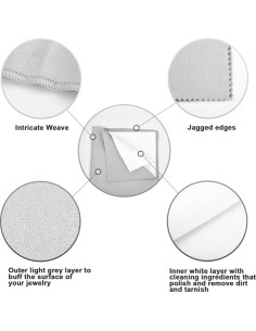 Paño de Limpieza Joyería SEVENWELL 2 Piezas 25x31 cm 2