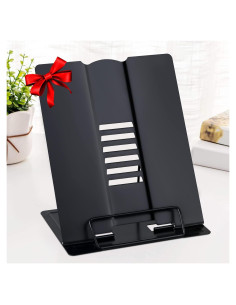Soporte de Libro Ajustable MSDADA Negro Plegable 25.7x20.8cm