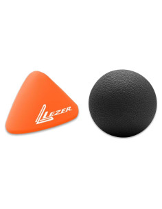 Set de Masaje LEZER - Trigger Naranja y Bola Negra - Alivio Muscular
