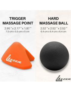 Set de Masaje LEZER - Trigger Naranja y Bola Negra - Alivio Muscular 2