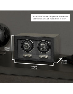 Winder Doble para Relojes Automáticos ROTHWELL RW2W Negro/Gris 2