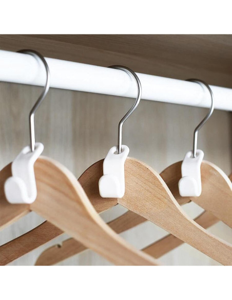40 Ganchos Conectores Woonsoon para Perchas - Ahorra Espacio