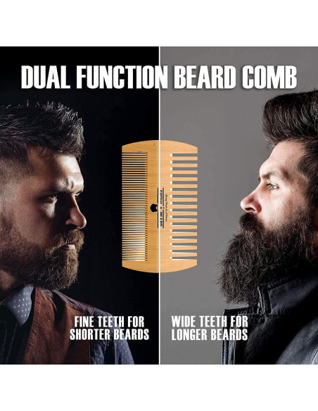 Kit de Cuidado de Barba GROW ALPHA BEARD - Cepillo, Peine y Aceite