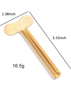 Paquete de 5 exprimidores de pasta de dientes ASUNFO dorado 2