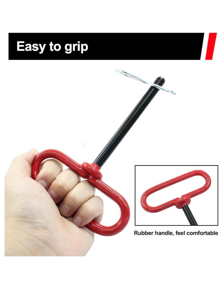Pasador de Remolque y Clip R Moicstiy 10.16 cm Acero Rojo