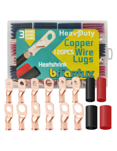 120PCS Terminales de Cobre Brliantux para Batería AWG8 6 4